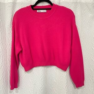 Zara soft knit cropped sweater size M